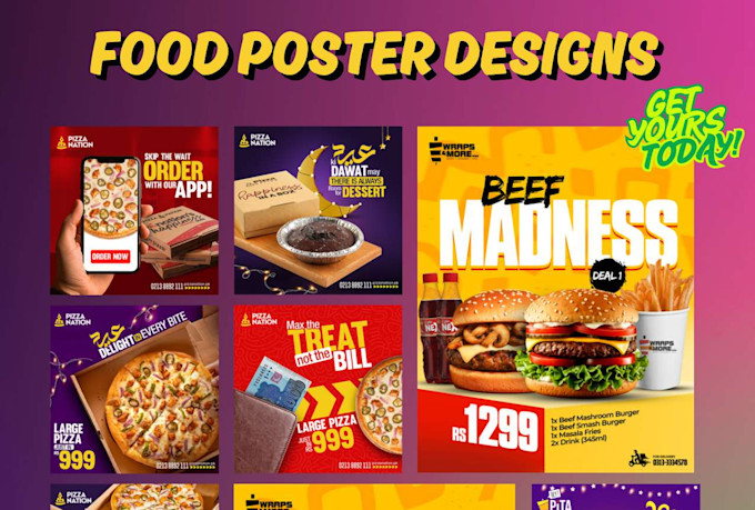 food poster designs to boost sales